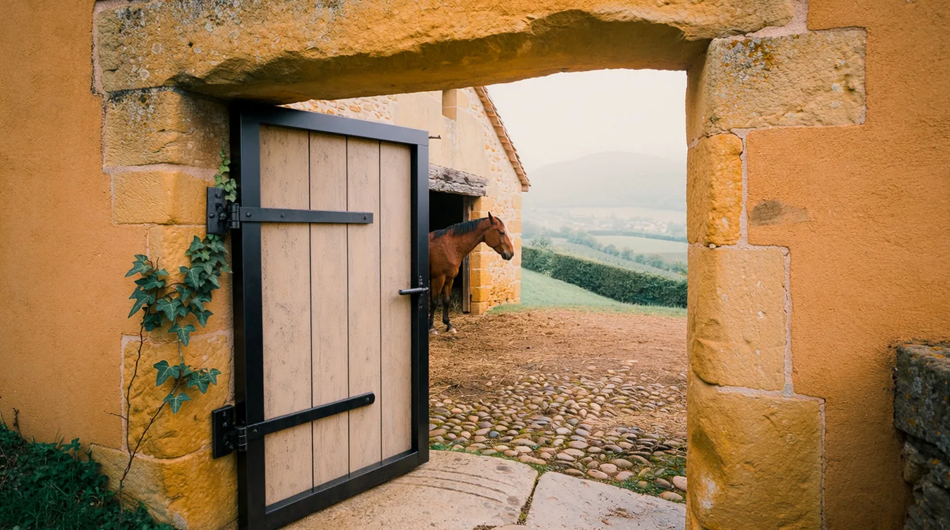 Entrée, Élevage de Sanré, centre équestre à Brindas